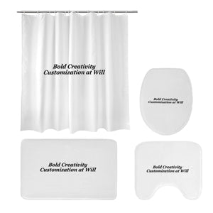 Bathroom four-piece set (bath mat + shower curtain)