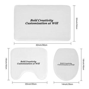 Bathroom four-piece set (bath mat + shower curtain)