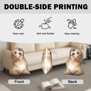 Irregularly shaped throw pillow (no white trim)