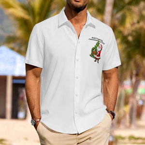 Four-way stretch Hawaiian men's casual shirt