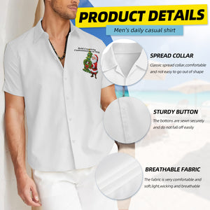 Four-way stretch Hawaiian men's casual shirt