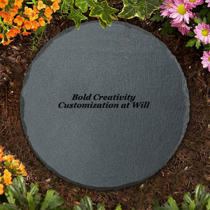 Round pet tombstone (rock slab painting)