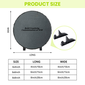 Round pet tombstone (rock slab painting)