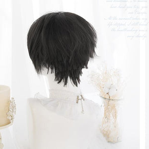Black Brown Universal Handsome Harajuku Wig WS2071