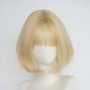 Wig blonde cute short hair WS1105