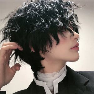 Black Harajuku Short Curly Wig SS2977