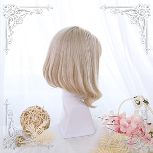 Lolita short hair gold wig  WS1316
