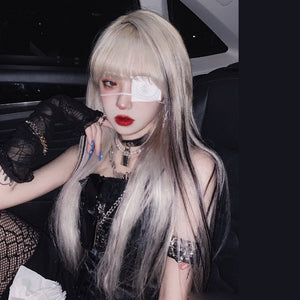 Cool Golden Mixed Black wig WS2300