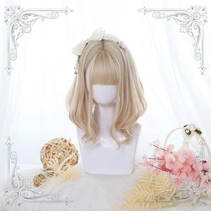 Lolita short hair gold wig  WS1316