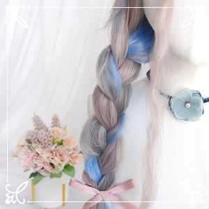 Lolita gradient pink gray blue wig WS2200