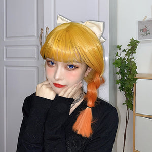 Milky gold gradient orange wig WS2231