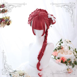 Harajuku Lolita Long Curly Hair Red Wig WS1320
