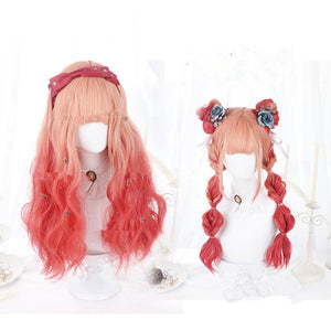 Medium-length instant noodle roll Lolita wig WS2145