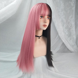 Lolita pink&black wig WS2367