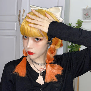 Milky gold gradient orange wig WS2231