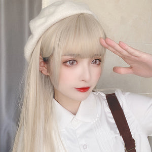 lolita natural girly beige wig  WS2176