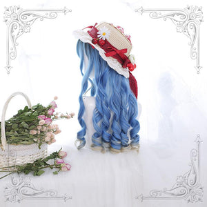 Harajuku Lolita Curly Blue Wig WS1305