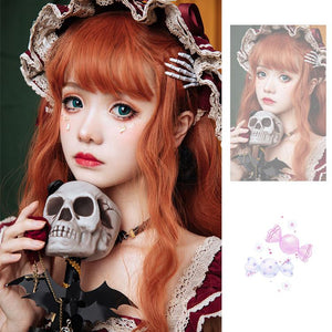 Lolita Orange Natural Curly Wig WS2118