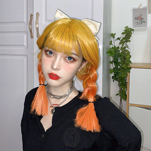Milky gold gradient orange wig WS2231
