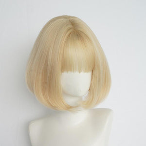 Wig blonde cute short hair WS1105