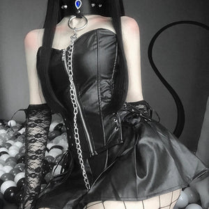 SEXY BUNNY GIRL LEATHER  SUIT (6 pieces) KF81958