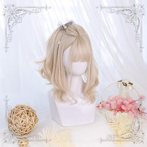 Lolita short hair gold wig  WS1316