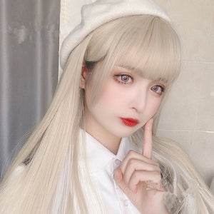 lolita natural girly beige wig  WS2176
