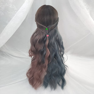 Two-tone mixed big wave long curly wig WS2220