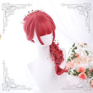Harajuku Lolita Long Curly Hair Red Wig WS1320