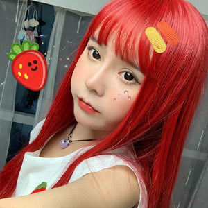 Lolita Red Long Hair Wig WS1229