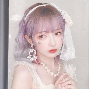 lolita purple gradient curly wig WS2334