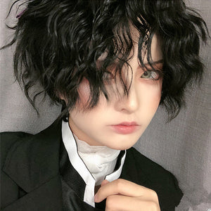 Black Harajuku Short Curly Wig SS2977