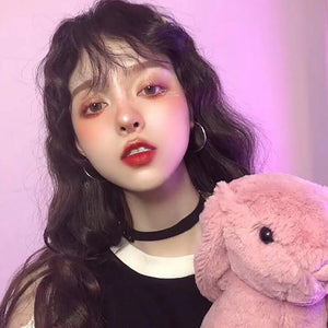 Wool curls black brown curls WS1129