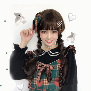 Chocolate double ponytail female Lolita wig WS2050