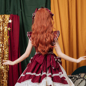 Lolita Orange Natural Curly Wig WS2118