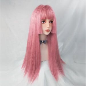 Lolita soft pink long wig WS2190
