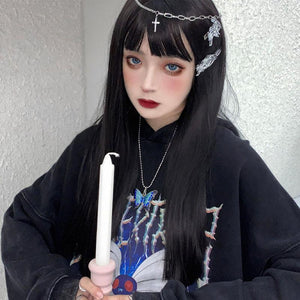 Harajuku sweet and cute black lolita wig WS1194