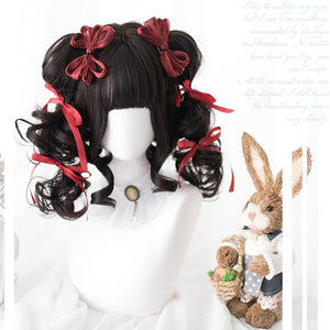 Japanese double ponytail Lolita round face wig WS2045