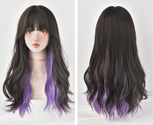 Black mix purple daily wig WS2333