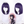 cosplay purple short wig SS2857