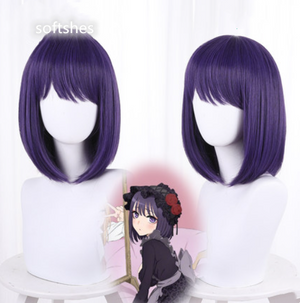 cosplay purple short wig SS2857