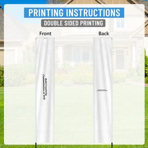 Outdoor advertising flag - 2.3 x 7.2 ft