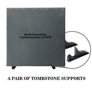 Square pet tombstone (rock slab painting)