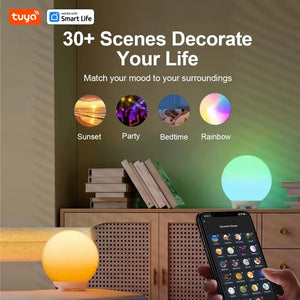 Lumaglow Smart Ball Night Light – RGB Smart LED Ambient Lamp with App & Touch Control