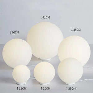 Lumina Orb Frosted Glass Globe Night Lamp – Elegant LED Ambient Table Light