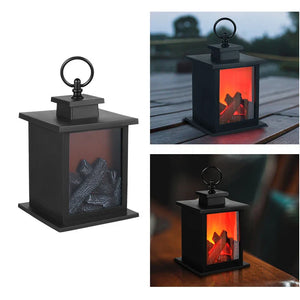 Portable LED Fireplace Lantern – Cozy Flickering Flame Effect Ambient Light