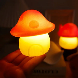 Mushroom Cottage Night Light – Whimsical LED Ambient Table Lamp