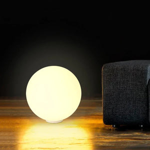 Lumina Orb Frosted Glass Globe Night Lamp – Elegant LED Ambient Table Light