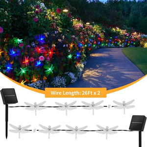 Solar Dragonfly String Lights – Waterproof Outdoor LED Fairy Garden & Patio Lighting