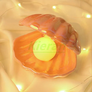 Shell with Pearl Nightlight – LED Ambient Seashell Lamp for Cozy Décor